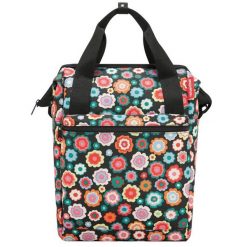 Torba na bagaż ROOMY GT, wesołe kwiaty. Czarne shopper bag damskie KLICKFIX, bez wzorów, bez dodatków. Za 449.50 zł.