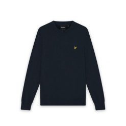 T-shirt z okrągłym dekoltem z bawełny Lyle & Scott. Niebieskie t-shirty męskie LYLE AND SCOTT, m, bez wzorów, z bawełny, bez kołnierzyka. Za 338.50 zł.