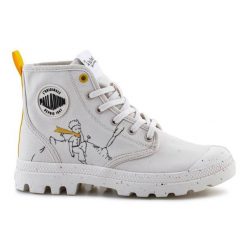 Buty Palladium Pampa-Petit Prince 74449-180-M białe. Białe buty sportowe na co dzień męskie z gumy, bez zapięcia. Za 667.75 zł.