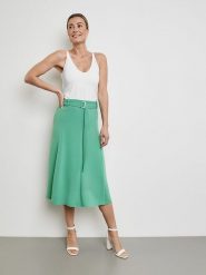Gerry Weber Spódnica w kolorze turkusowym rozmiar: 38. Niebieskie spódniczki damskie Gerry Weber, bez wzorów, z tkaniny, z podwyższonym stanem, midi. Za 175.67 zł.