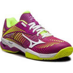 Buty MIZUNO - Wave Exceed Tour 3 Cc 61GC187567 Fioletowy Żółty. Fioletowe buty sportowe na co dzień damskie Mizuno, bez wzorów, z materiału, tenisowe, mizuno wave. W wyprzedaży za 369.00 zł.
