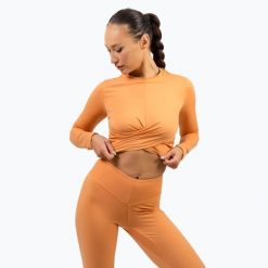 Top treningowy damski NEBBIA Elevated orange. Brązowe topy damskie Nebbia, bez wzorów, bez kołnierzyka. Za 249.99 zł.