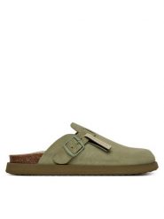 D.Franklin Klapki DFSH407002 Khaki. Brązowe klapki damskie D.Franklin, bez wzorów, ze skóry, bez obcasa. Za 329.99 zł.