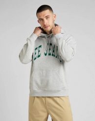 LEE HOODIE SEASONAL MĘSKA BLUZA KLASYCZNA Z KAPTUREM LOGO GREY MELE L84JRYMP 112322632. Szare bluzy z kapturem męskie Lee, l. Za 149.99 zł.