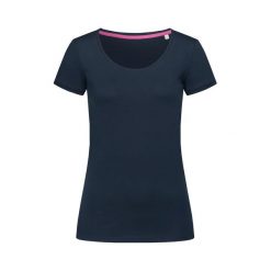 Koszulka Damska Megan Z Okrągłym Dekoltem. Niebieskie bluzki damskie Stedman, xs, bez wzorów, sportowe, bez kołnierzyka, bez ramiączek. Za 53.99 zł.