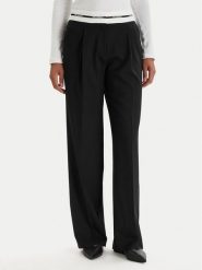 KARL LAGERFELD Spodnie materiałowe B1W10002 Czarny Regular Fit. Czarne spodnie materiałowe damskie Karl Lagerfeld, bez wzorów, z materiału. Za 1,199.00 zł.