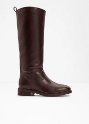 Kozaki. Czarne kozaki damskie bonprix, bez obcasa. Za 229.99 zł.
