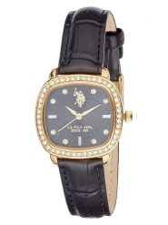 U.S. Polo Assn. Zegarek kwarcowy w kolorze złoto-czarno-szarym rozmiar: onesize. Czarne, analogowe zegarki damskie U.S. Polo Assn., metalowe. Za 252.71 zł.