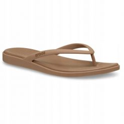 Japonki Dla Dorosłych Crocs Miami Flip. Brązowe klapki damskie Crocs, z materiału. Za 169.99 zł.
