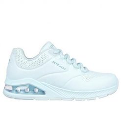 Buty do chodzenia damskie Skechers Uno 2 Pastel Players. Niebieskie buty sportowe na co dzień damskie Skechers, bez wzorów, z gumy, trekkingowe. Za 289.00 zł.