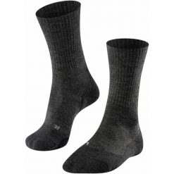 Skarpetki damskie Falke TK2 Wool. Szare skarpetki damskie Falke, bez wzorów, z materiału. Za 127.60 zł.