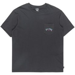 T-shirt sportowy z krótkim rękawem męski Stacked Arch Tee. Czarne t-shirty męskie Billabong, m, bez wzorów, z bawełny, bez kołnierzyka. Za 114.80 zł.