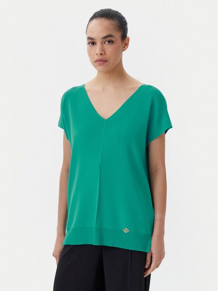 Luisa Spagnoli Sweter Caracalla 58686 Zielony Regular Fit. Zielone swetry klasyczne damskie Luisa Spagnoli, l, z syntetyku, bez kołnierzyka. Za 729.99 zł.