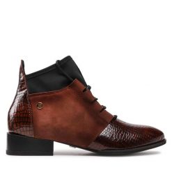 Botki Maciejka. Brązowe botki damskie Maciejka, bez obcasa, na płaskiej podeszwie, bez zapięcia. Za 419.99 zł.