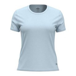 Koszulka do biegania damska Under Armour Launch. Niebieskie t-shirty damskie Under Armour, xl, bez wzorów, bez kołnierzyka. Za 94.99 zł.