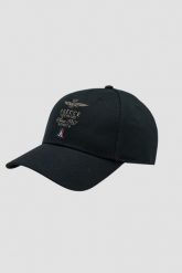 AERONAUTICA MILITARE Czarna czapka męska Embroidered Frecce Tricolori. Czarne czapki męskie AERONAUTICA MILITARE, bez wzorów. W wyprzedaży za 149.99 zł.