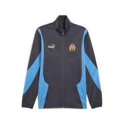 Męska rozpinana kurtka Olympique de Marseille ftblNRGY+ PUMA. Brązowe kurtki męskie Puma, m, z aplikacjami, sportowe, bez kaptura. W wyprzedaży za 297.00 zł.