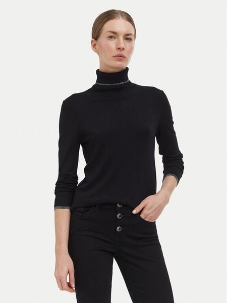 Liu Jo Golf WF6013 MS49I Czarny Slim Fit. Czarne golfy damskie Liu Jo, m, bez wzorów, z wiskozy, bez ramiączek. Za 429.99 zł.