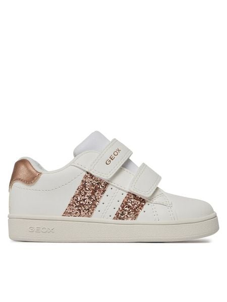 Geox Sneakersy J Eclyper Girl J45LRA 000BC C1ZH8 M Biały. Białe buty sportowe dziewczęce Geox, bez wzorów, ze skóry, bez zapięcia. Za 159.99 zł.