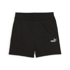 Damskie szorty Essentials 5'' z małym logo No. 1 i wysokim stanem PUMA. Czarne szorty damskie Puma, bez wzorów, prążkowane, sportowe, z podwyższonym stanem. Za 129.00 zł.