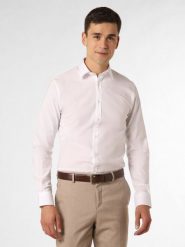 Finshley & Harding Koszula Mężczyźni Super Slim Fit Bawełna biały kołnierzyk kent, 42. Białe koszule męskie Finshley & Harding, m, bez wzorów, z bawełny, bez kołnierzyka, bez ramiączek. Za 249.95 zł.