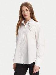 KARL LAGERFELD Koszula A2W11011 Biały Regular Fit. Białe koszule damskie Karl Lagerfeld, bez wzorów, z bawełny, bez kołnierzyka, bez ramiączek. Za 499.99 zł.