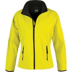 Kurtka Result Softshell Femme Printable. Żółte kurtki damskie RESULT, bez wzorów, z softshellu, bez kaptura. Za 195.50 zł.