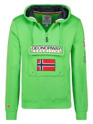 Geographical Norway Bluza "Gymclass" w kolorze zielonym rozmiar: L. Zielone bluzy z kapturem damskie Geographical Norway, l. Za 134.85 zł.