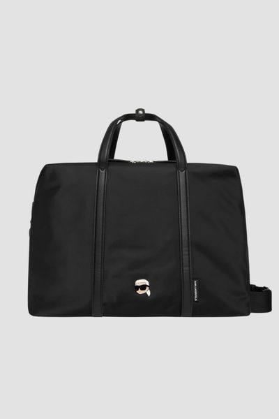 KARL LAGERFELD Damska torba sportowa Ikon Nylon. Czarne torby podróżne damskie Karl Lagerfeld, bez wzorów, z nylonu. W wyprzedaży za 636.99 zł.