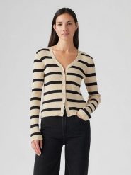 Levi's Kardigan w kolorze kremowo-czarnym rozmiar: XS. Brązowe kardigany damskie Levi's, s, bez wzorów, ze splotem. Za 100.04 zł.