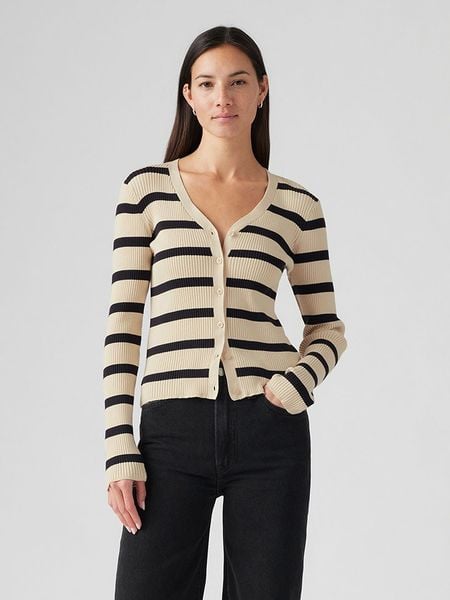 Levi's Kardigan w kolorze kremowo-czarnym rozmiar: XS. Brązowe kardigany damskie Levi's, s, bez wzorów, ze splotem. Za 93.07 zł.