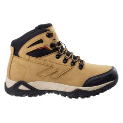 Buty trekkingowe męskie Hi-Tec Medin MID - brązowe, Rozmiar buta 43. Brązowe buty trekkingowe męskie Hi-tec, z gumy, bez zapięcia. Za 149.99 zł.