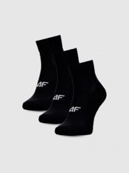 4F Skarpetki casual za kostkę (3-pack) męskie - czarne 43-46. Czarne skarpetki męskie 4f, bez wzorów, z bawełny. Za 49.99 zł.