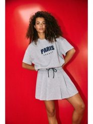 Noisy may Koszulka w kolorze szarym rozmiar: L. Szare bluzki damskie Noisy may, l, bez wzorów, bez kołnierzyka, bez ramiączek. Za 91.56 zł.