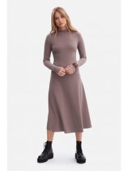 Be Wear Sukienka w kolorze beżowym rozmiar: M. Brązowe sukienki damskie Be Wear, m, bez wzorów, prążkowane, bez kołnierzyka, bez ramiączek, midi. Za 195.77 zł.