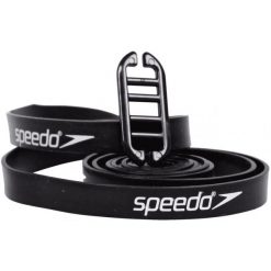 Pasek do okularków pływackich speedo silicone strap branding. Czarne paski męskie Speedo, bez wzorów, sportowe. Za 31.94 zł.