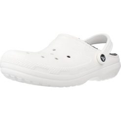 Sandały CROCS CLASSIC LINED CLOG Biały. Białe sandały damskie Crocs, bez wzorów, z gumy, bez obcasa. Za 395.00 zł.