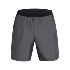 Spodenki do biegania męskie Under Armour Launch 7" Heather. Szare szorty męskie Under Armour, bez wzorów, sportowe. Za 149.99 zł.