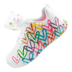 Buty sneakersy sportowe damskie Skechers Uno Lite białe wygodne. Białe buty sportowe na co dzień damskie Skechers, bez wzorów, trekkingowe. Za 279.39 zł.