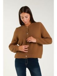 Tamba Kardigan w kolorze jasnobrązowym rozmiar: 36/38. Brązowe kardigany damskie Tamba, bez wzorów, z wełny. Za 148.96 zł.