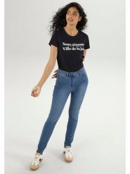 Aniston Dżinsy - Skinny fit - w kolorze niebieskim rozmiar: 40. Niebieskie jeansy damskie Aniston, z podwyższonym stanem. Za 83.42 zł.