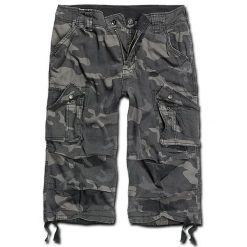 Szorty bushcraft męskie Brandit M65 3/4 Urban Legend Dark Camo. Brązowe szorty męskie Brandit, z bawełny, bez kołnierzyka. Za 193.45 zł.