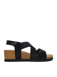 Go Soft Sandały CEO-HSCB15046-52 Czarny. Czarne sandały damskie GO SOFT, bez wzorów, ze skóry, bez obcasa, na koturnie. Za 159.99 zł.