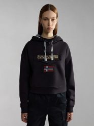 Napapijri Bluza "Burgee" w kolorze czarnym rozmiar: M. Czarne bluzy z kapturem damskie Napapijri, m, z bawełny. Za 166.88 zł.
