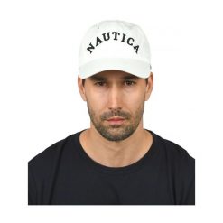 Czapka z daszkiem Nautica Caribbean Strapback. Brązowe czapki męskie Nautica, bez wzorów, sportowe. Za 119.00 zł.