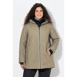 Damskie Kurtka funkcyjna HYPRAR wodoodporna trapezowy krój kaptur. Zielone kurtki damskie Ulla Popken, plus size, bez wzorów, z materiału, bez kaptura. Za 699.99 zł.