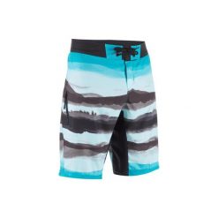 Spodenki surfing długie SBS 500 Paint Block męskie. Czarne szorty męskie OLAIAN, z materiału, bez kołnierzyka. W wyprzedaży za 49.99 zł.