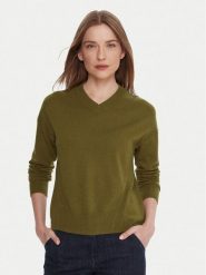 United Colors Of Benetton Sweter 102HD4032 Zielony Relaxed Fit. Zielone swetry klasyczne damskie United Colors Of Benetton, m, z wiskozy, bez kołnierzyka. Za 239.99 zł.