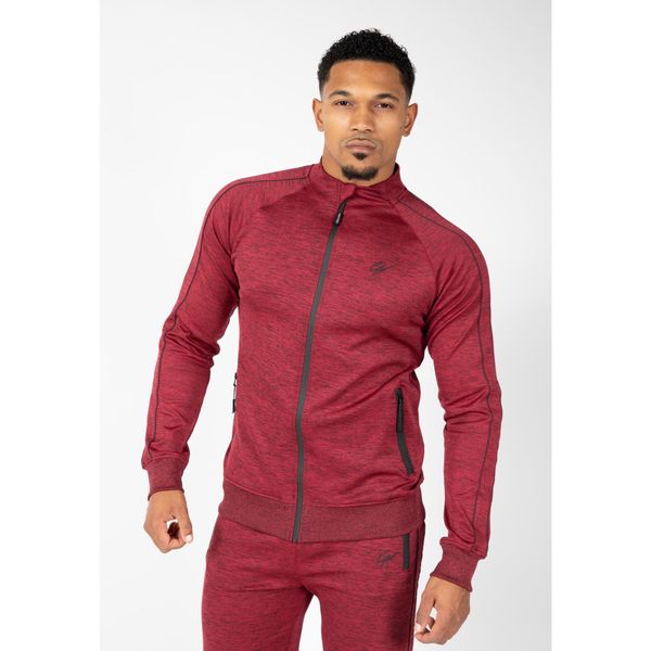 Bluza fitness męska Gorilla Wear Wenden Track Jacket. Brązowe bluzy sportowe męskie GORILLA WEAR, bez wzorów, sportowe, bez kołnierzyka, bez ramiączek. Za 266.00 zł.