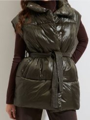 Pikowana kamizelka puffer - zielony. Zielone kamizelki damskie Sinsay, l. Za 79.99 zł.